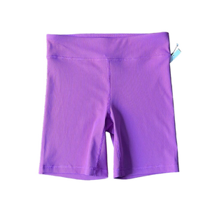 New Zella Purple Ribbed Girl's Athletic Spandex Blend Bicycle Shorts - XL